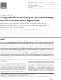 Cover page: A long-term efficacy study of gene replacement therapy for RPGR-associated retinal degeneration