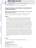 Cover page: Proteomic, mechanical, and biochemical characterization of cartilage development