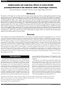 Cover page: Cardiovascular and respiratory effects of carbon dioxide pneumoperitoneum in the domestic rabbit (Oryctolagus cuniculus).