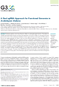 Cover page: A Dual sgRNA Approach for Functional Genomics in Arabidopsis thaliana