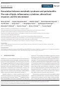 Cover page: Association between metabolic syndrome and periodontitis: The role of lipids, inflammatory cytokines, altered host response, and the microbiome