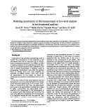 Cover page: Modeling Uncertainty in Measurements of Low-level  Analytes in the Environmental Analysis.