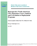 Cover page: Retrospective North American CFL Experience Curve Analysis and Correlation to Deployment Programs: