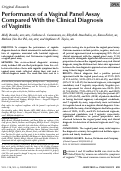 Cover page: Performance of a Vaginal Panel Assay Compared With the Clinical Diagnosis of Vaginitis