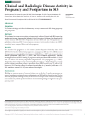 Cover page: Clinical and Radiologic Disease Activity in Pregnancy and Postpartum in MS.