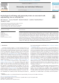 Cover page: Psychological well-being and personality traits are associated with experiencing love in everyday life