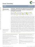 Cover page: Cellulose-hemicellulose interactions at elevated temperatures increase cellulose recalcitrance to biological conversion