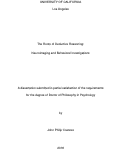 Cover page: The Roots of Deductive Reasoning: Neuroimaging and Behavioral Investigations