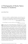 Cover page: A Tribalography of Alaska Native Presence in Academia