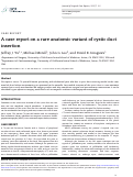 Cover page: A case report on a rare anatomic variant of cystic duct insertion