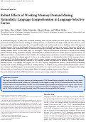 Cover page: Robust Effects of Working Memory Demand during Naturalistic Language Comprehension in Language-Selective Cortex