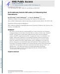 Cover page: An Evolutionary Role for HIV Latency in Enhancing Viral Transmission