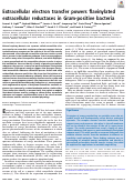 Cover page: Extracellular electron transfer powers flavinylated extracellular reductases in Gram-positive bacteria