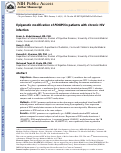 Cover page: Epigenetic Modification of FOXP3 in Patients With Chronic HIV Infection