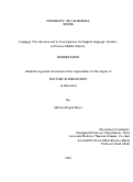 Cover page: Language Classification and its Consequences for English Language Learners in Diverse Middle Schools