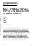 Cover page: Jupyter-Enabled Astrophysical Analysis Using Data-Proximate Computing Platforms