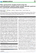 Cover page: Mass spectrometry imaging–based assays for aminotransferase activity reveal a broad substrate spectrum for a previously uncharacterized enzyme