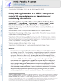 Cover page: Dietary DHA supplementation in an APP/PS1 transgenic rat model of AD reduces behavioral and Aβ pathology and modulates Aβ oligomerization