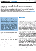 Cover page: An unusual case of pyogenic granuloma-like Kaposi sarcoma