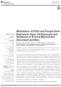 Cover page: Modulation of Plant and Fungal Gene Expression Upon Cd Exposure and Symbiosis in Ericoid Mycorrhizal Vaccinium myrtillus.