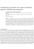 Cover page: Confirmation of standard error analysis techniques applied to EXAFS using simulations