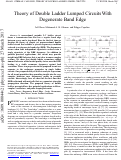 Cover page: Theory of Double Ladder Lumped Circuits With Degenerate Band Edge