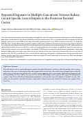 Cover page: Repeated Exposure to Multiple Concurrent Stresses Induce Circuit Specific Loss of Inputs to the Posterior Parietal Cortex