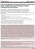 Cover page: A Mouse Model with a Frameshift Mutation in the Nuclear Factor I/X (NFIX) Gene Has Phenotypic Features of Marshall-Smith Syndrome.