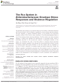 Cover page: The Rcs System in Enterobacteriaceae: Envelope Stress Responses and Virulence Regulation