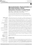 Cover page: Nanocalorimetric Characterization of Microbial Activity in Deep Subsurface Oceanic Crustal Fluids