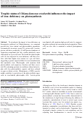 Cover page: Trophic status of Chlamydomonas reinhardtii influences the impact of iron deficiency on photosynthesis