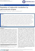 Cover page: Regulation of triglyceride metabolism by glucocorticoid receptor