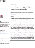 Cover page: Discovery of Core Biotic Stress Responsive Genes in Arabidopsis by Weighted Gene Co-Expression Network Analysis