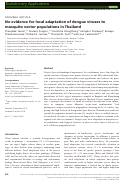 Cover page: No evidence for local adaptation of dengue viruses to mosquito vector populations in Thailand