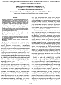 Cover page: Associative strength and semantic activation in the mental lexicon: evidence from continued word associations.