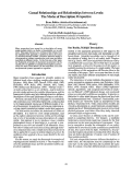 Cover page: Causal Relationships and Relationships between Levels: The Modes of Description Perspective