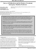 Cover page: Survey of Publications and the H-index in Academic Emergency Medicine Professors