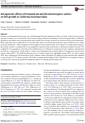 Cover page: Antagonistic effects of temperature and dissolved organic carbon on fish growth in California mountain lakes