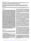 Cover page: Expression and location of Hsp70/Hsc-binding anti-apoptotic protein BAG-1 and its variants in normal tissues and tumor cell lines.