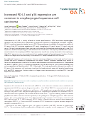 Cover page: Increased PD-L1 and p16 expression are common in oropharyngeal squamous cell carcinoma.