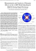 Cover page: Measurements and Analysis of Dynamic Effects in the LARP Model Quadrupole HQ02b During Rapid Discharge