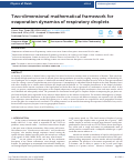 Cover page: Two-dimensional mathematical framework for evaporation dynamics of respiratory droplets