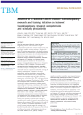 Cover page: Influence of a National Cancer Institute transdisciplinary research and training initiative on trainees' transdisciplinary research competencies and scholarly productivity