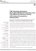 Cover page: TNF-Signaling Modulates Neutrophil-Mediated Immunity at the Feto-Maternal Interface During LPS-Induced Intrauterine Inflammation