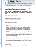 Cover page: Esophageal Compliance Quantifies Epithelial Remodeling in Pediatric Patients With Eosinophilic Esophagitis