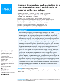 Cover page: Seasonal temperature acclimatization in a semi-fossorial mammal and the role of burrows as thermal refuges