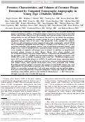 Cover page: Presence, Characteristics, and Volumes of Coronary Plaque Determined by Computed Tomography Angiography in Young Type 2 Diabetes Mellitus.