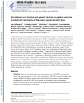 Cover page: The influence of clinical and genetic factors on patient outcome in small cell carcinoma of the ovary, hypercalcemic type