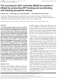 Cover page: The nucleoporin Gle1 activates DEAD-box protein 5 (Dbp5) by promoting ATP binding and accelerating rate limiting phosphate release