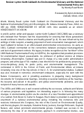 Cover page: Review: Lynton Keith Caldwell: An Environmental Visionary and the National Environmental Policy Act